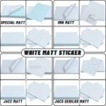 WHITE MATT PAPER STICKER